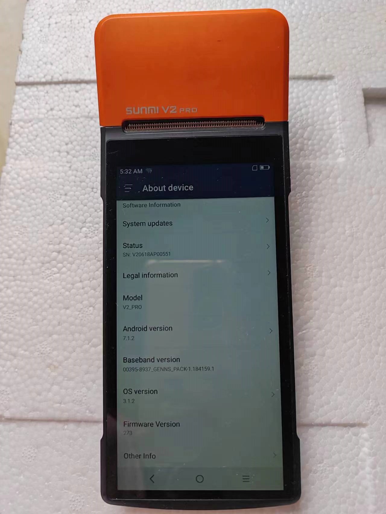 Pos Terminal Android - プリンター,v2 pro,Android 7.1,fc機能なし,wi-fi,4g,1 8 ramを備えたPOS端末
