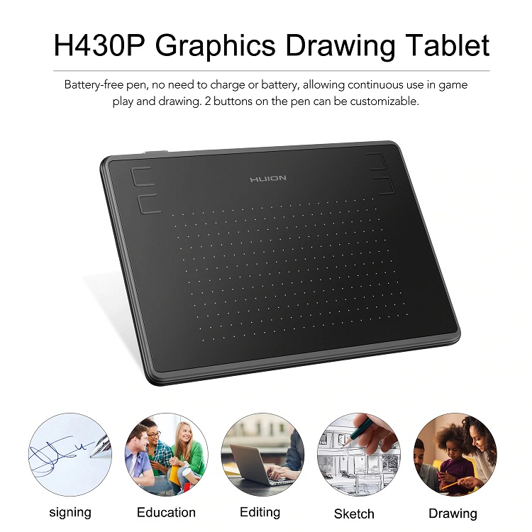 ストックH430Pアニメーションデザインアーティストボード電 - Digital Signature Pad のレビューと価格