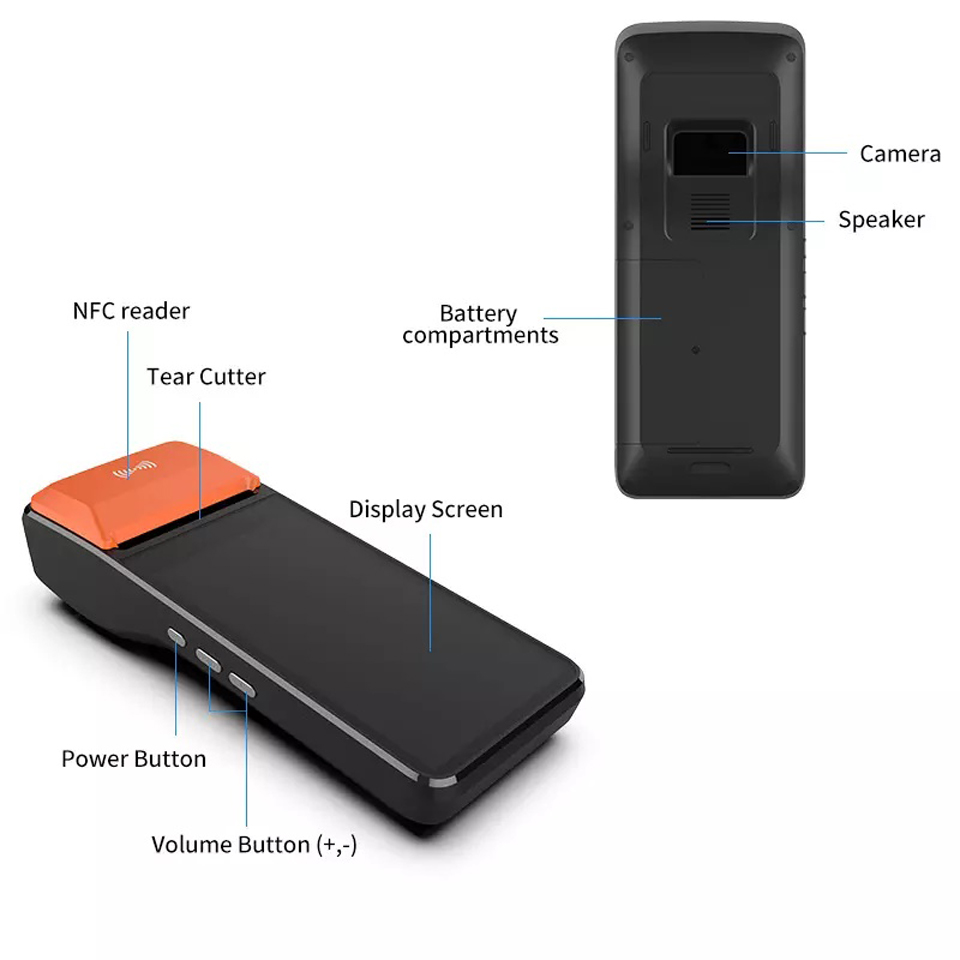 モバイル決済POS端末 3G 4G レジ キャッシャー ハン - Pos Terminal Android のレビューと価格