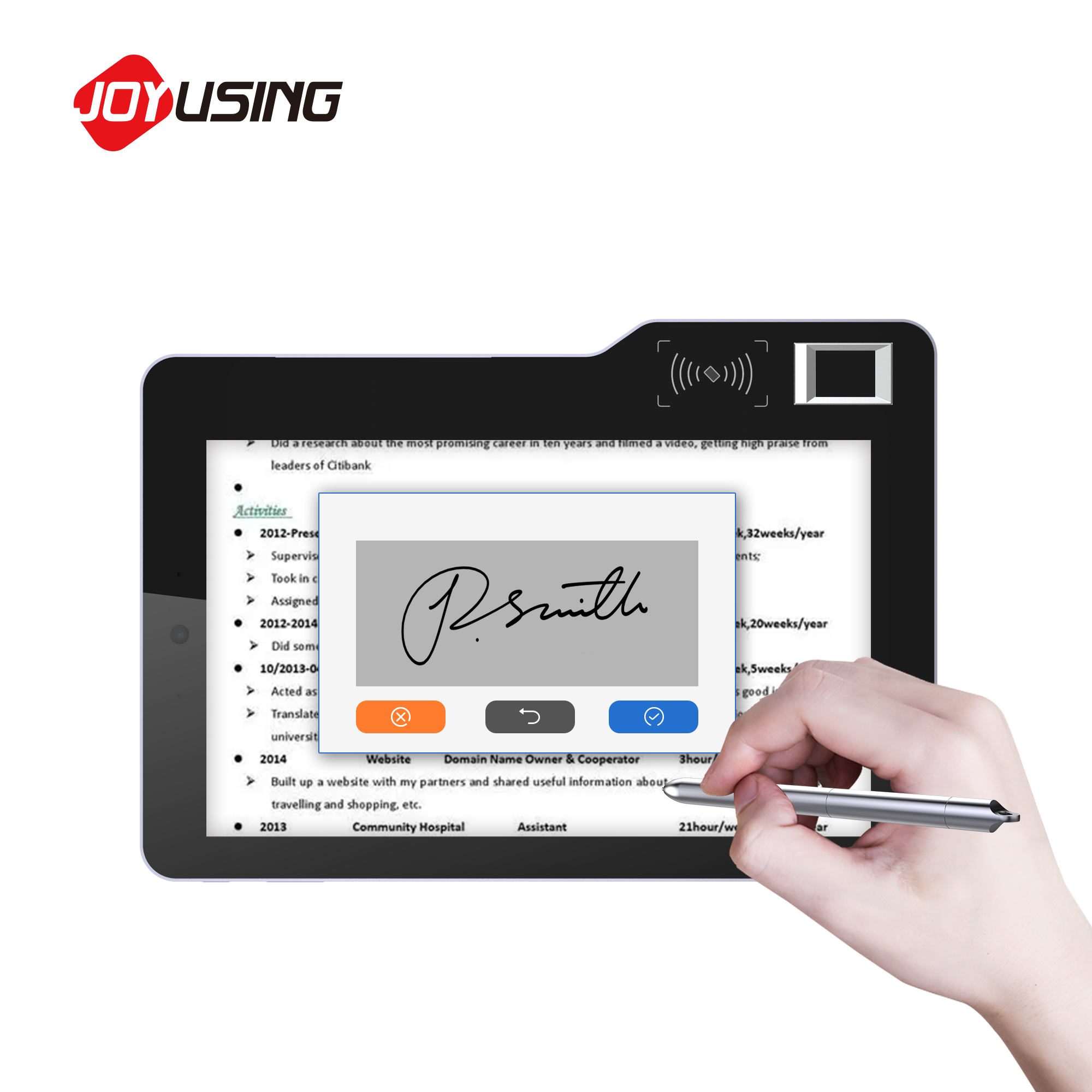 モバイルバイオメトリックAndroidタブレットデジタル署名 - Digital Signature Pad のレビューと価格