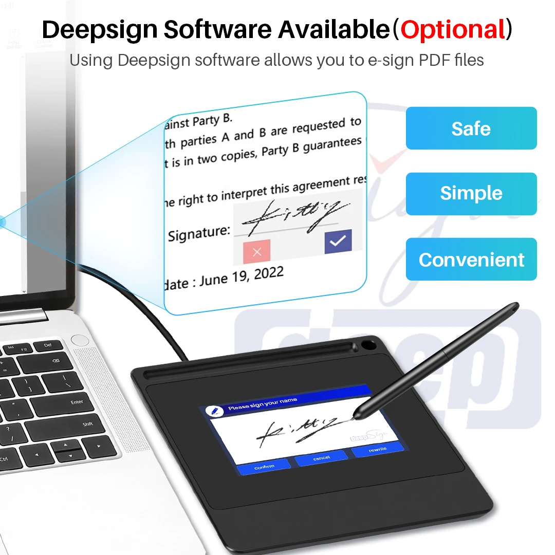 DS510 5インチ電子デジタルペンペーパーレス署名パッド（ - Digital Signature Pad のレビューと価格